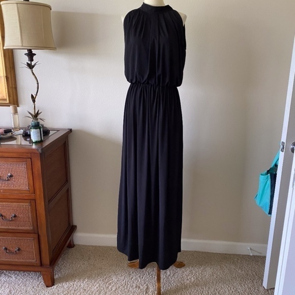KOH KOH Black KeyHole Slimming Maxi Dress 2 - Picture 7 of 15